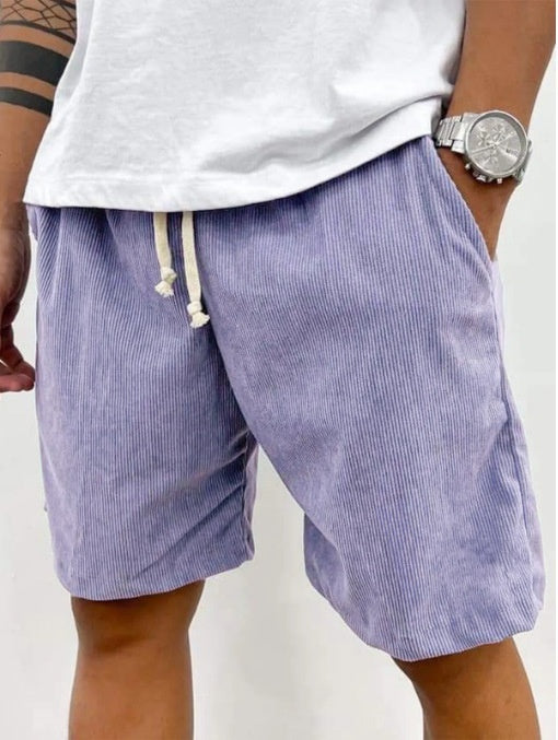 Lace-up Corduroy Men's Shorts Casual Pants