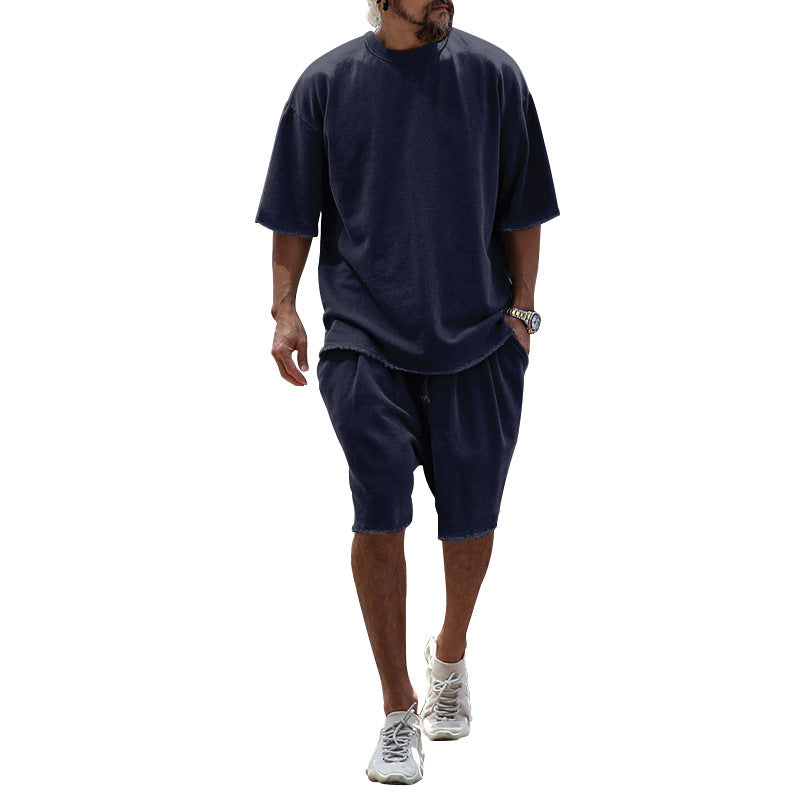 Large Size Casual Men's Suit Loose Short Sleeve