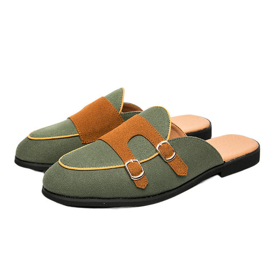 Men's Casual Summer Breathable Closed Toe Semi-slipper Sandals