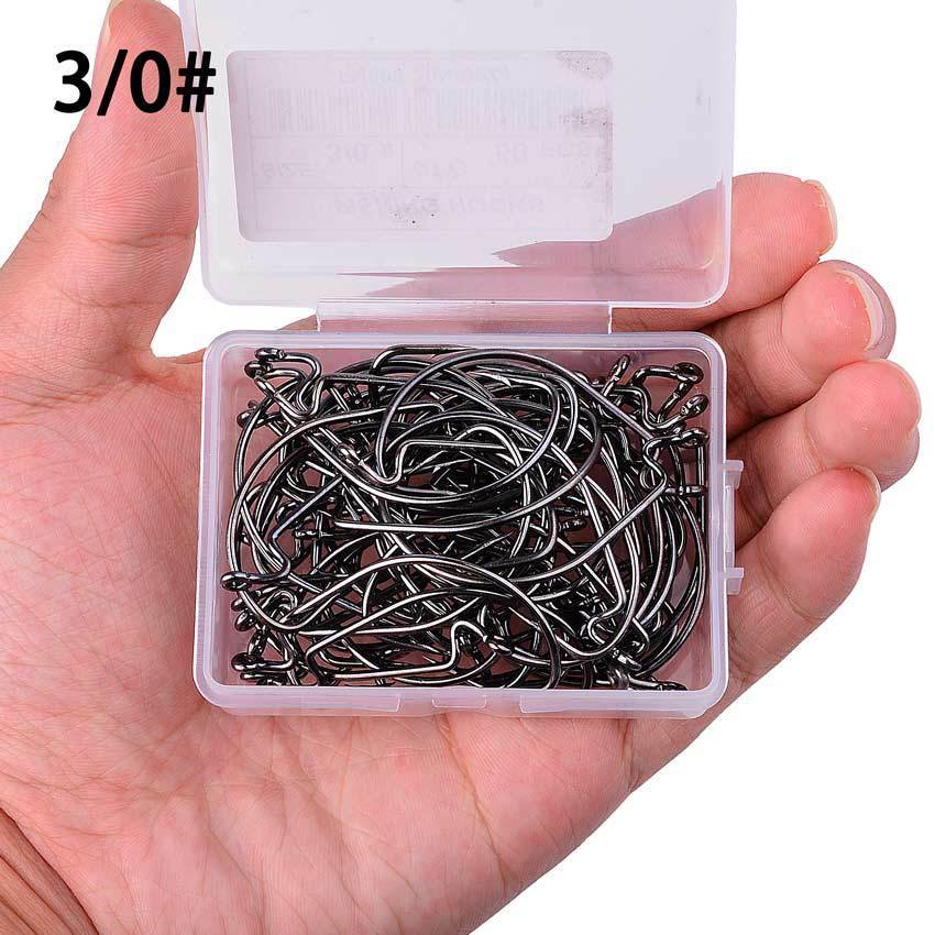 High Carbon Steel Crank Fishing Hooks – Wide & Narrow Belly Options – Ideal for Sea Fishing, Lure Bait, Grouper, and Predator Fish