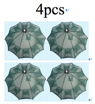 Heavy-Duty Foldable Fishing Trap – 4-20 Hole Nylon Cast Net for Fish, Crabs, Shrimp & Eels – Automatic Cage Design