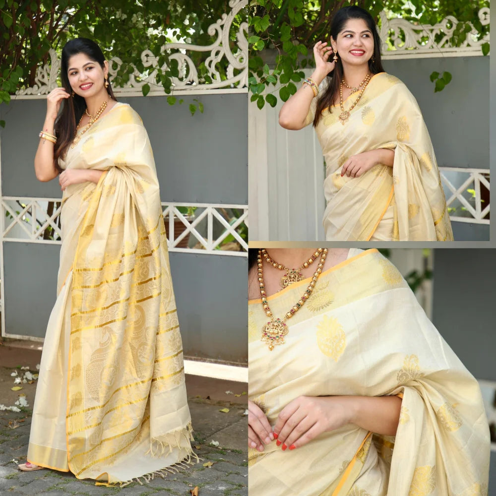 Kerala-style premium tissue saree(VH1040)