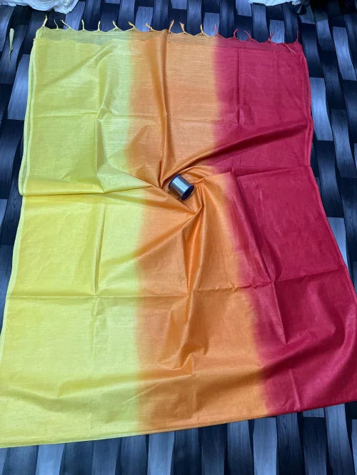 Premium Cotton Fabric - 6.25 Meters - Yellow, Orange & Red Combination