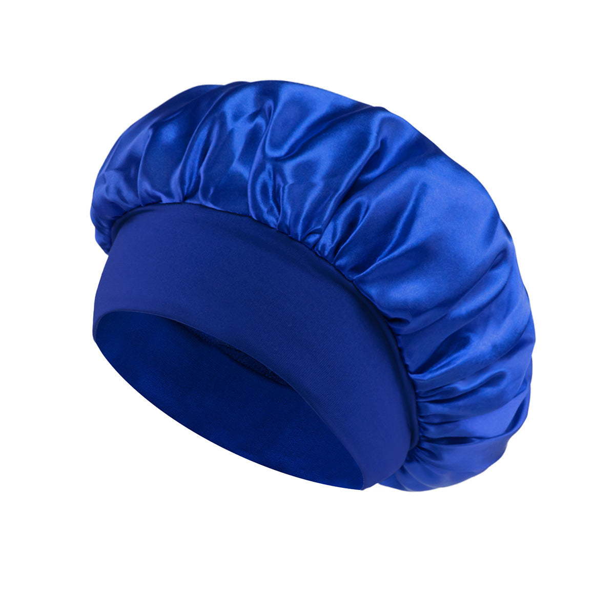 Classic Solid Color Fashion Satin Wide Brim Nightcap