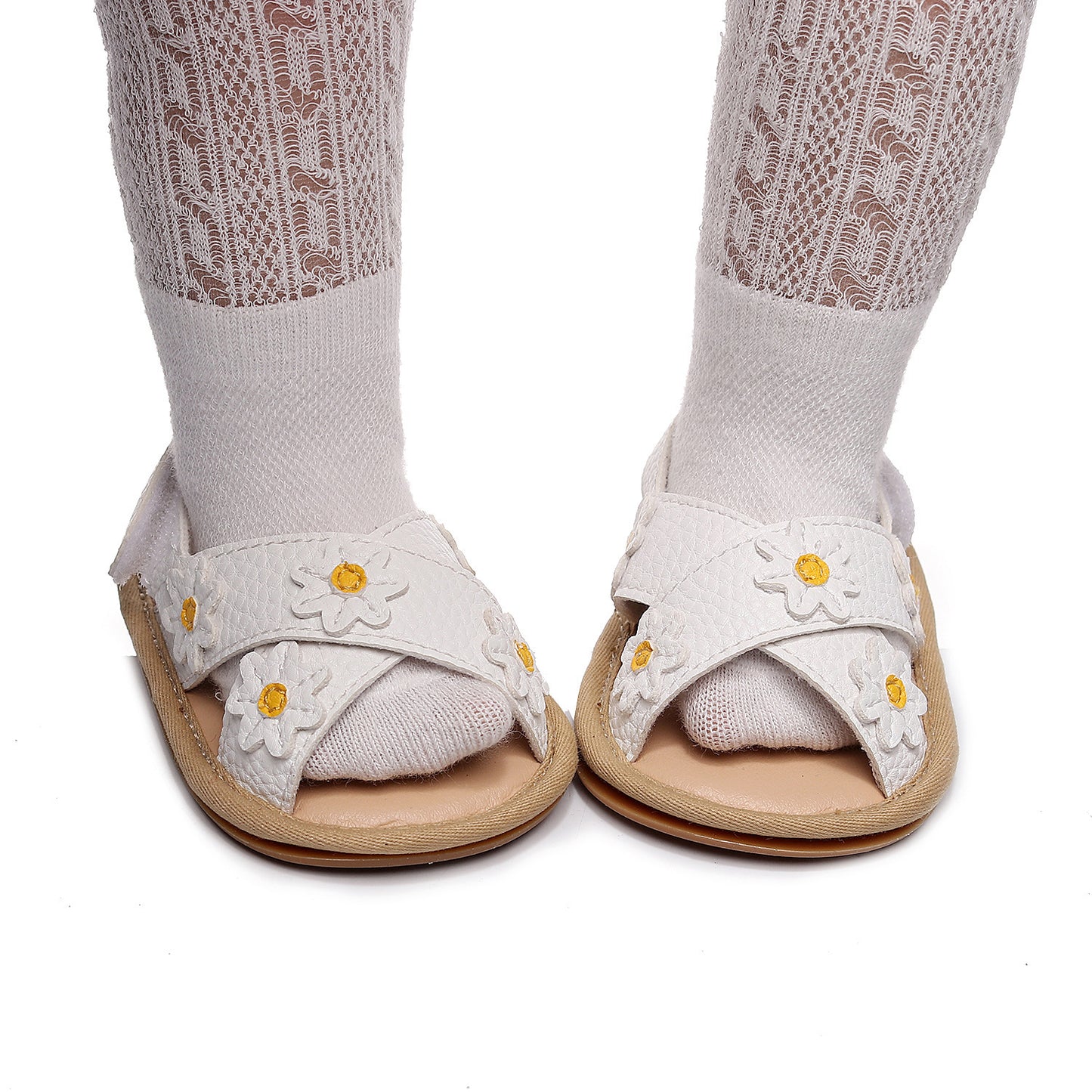Girls' Sandals With Cross Strap Floral