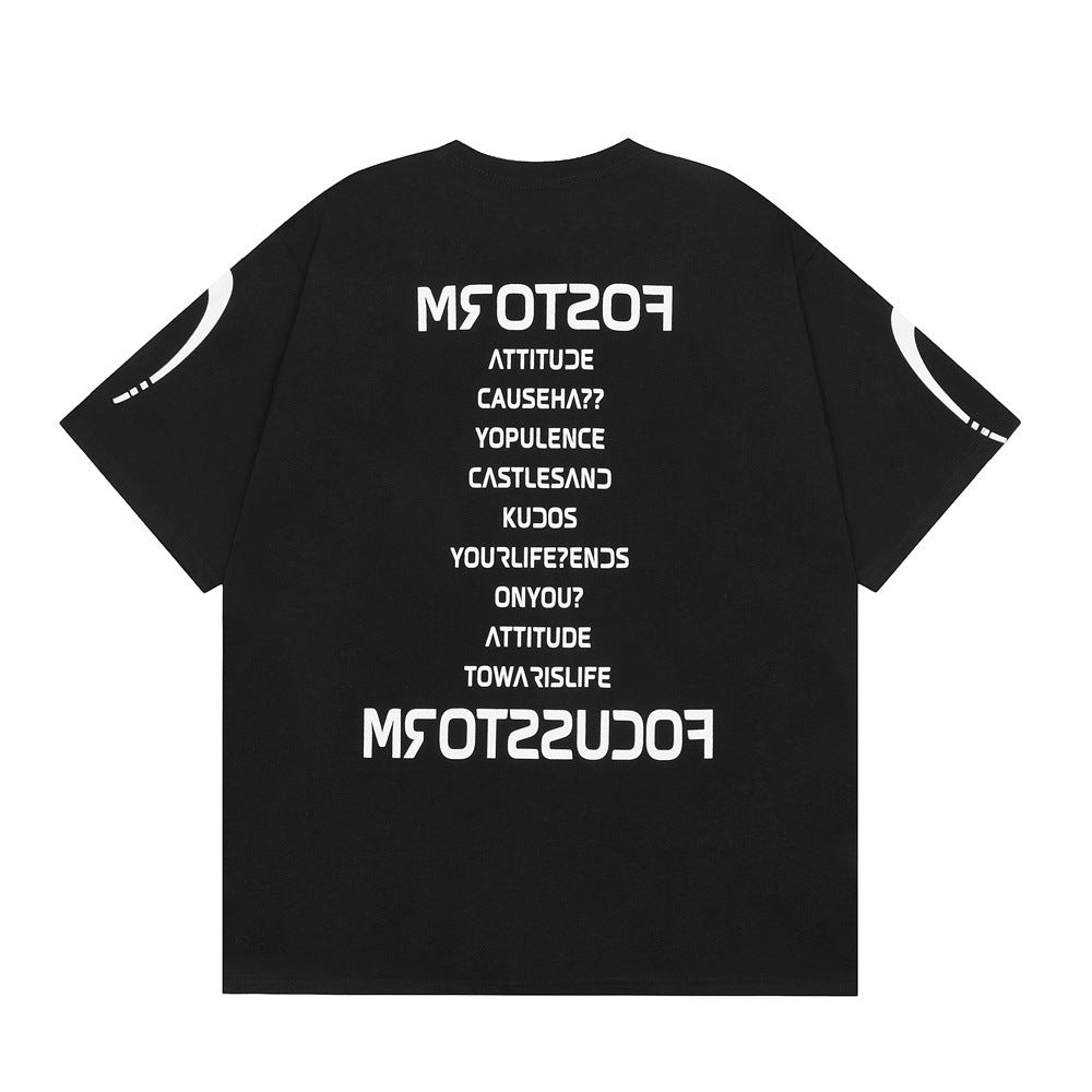 Fashion Letter Cotton T-shirt Summer Men