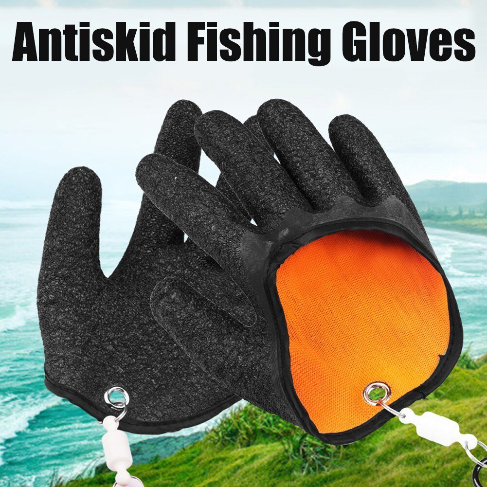 Professional Anti-Slip Fishing Gloves – Puncture & Cut Resistant – Left/Right Hand – Latex Grip for Catching Fish, Hunting & Outdoor Use