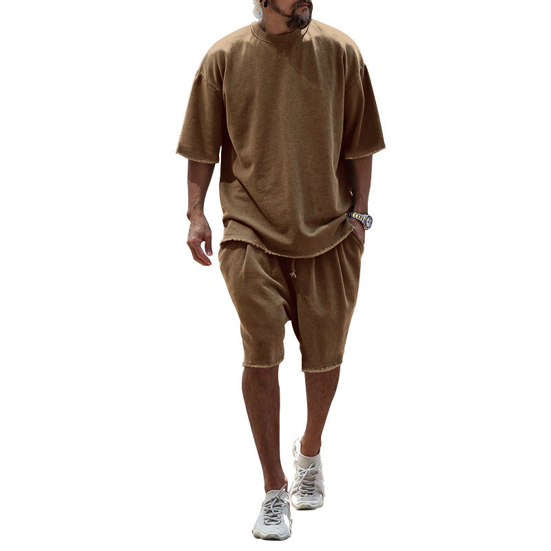 Large Size Casual Men's Suit Loose Short Sleeve