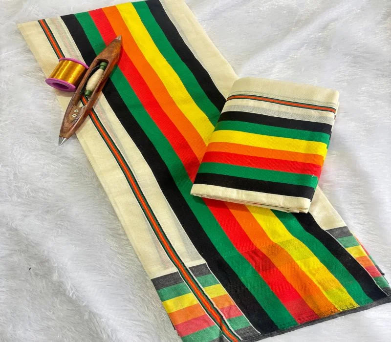 Premium Cotton Kerala Saree(VH1010)