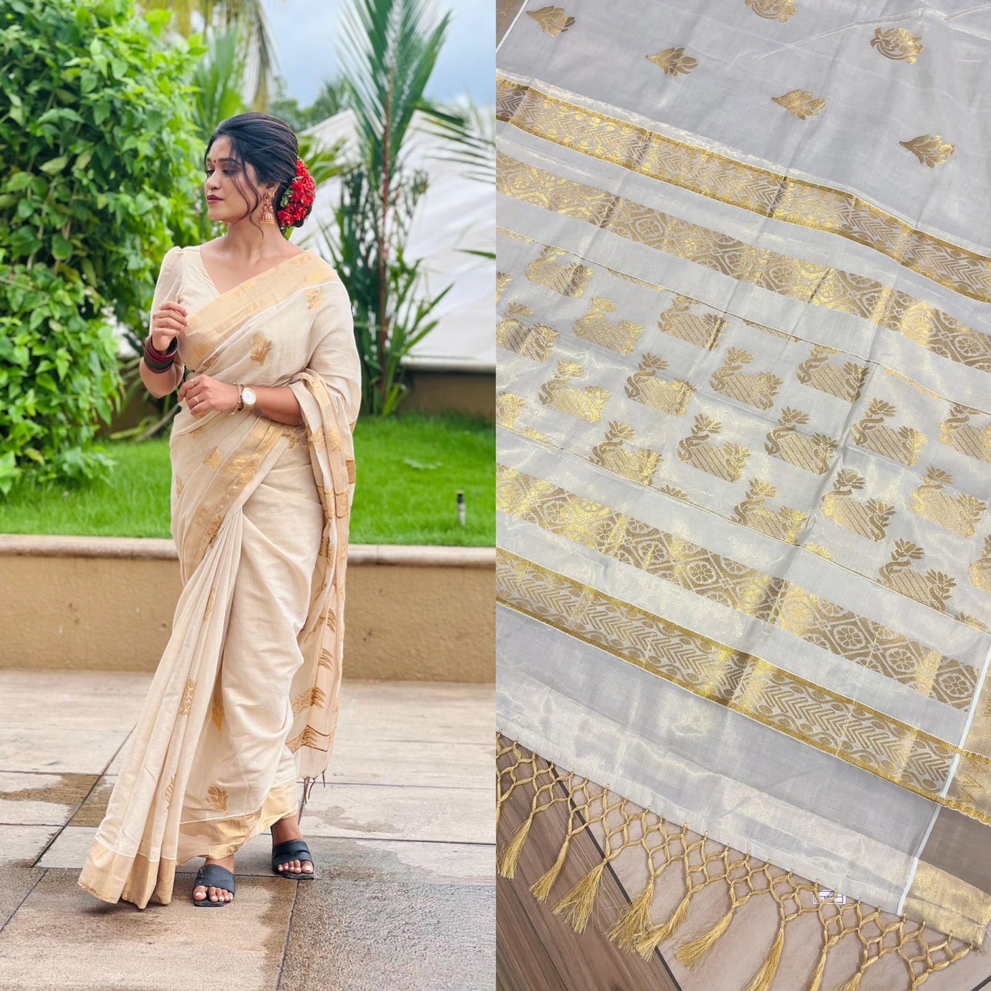 Thamburatti Golden Tissue Saree – Regal Elegance in Every Drape