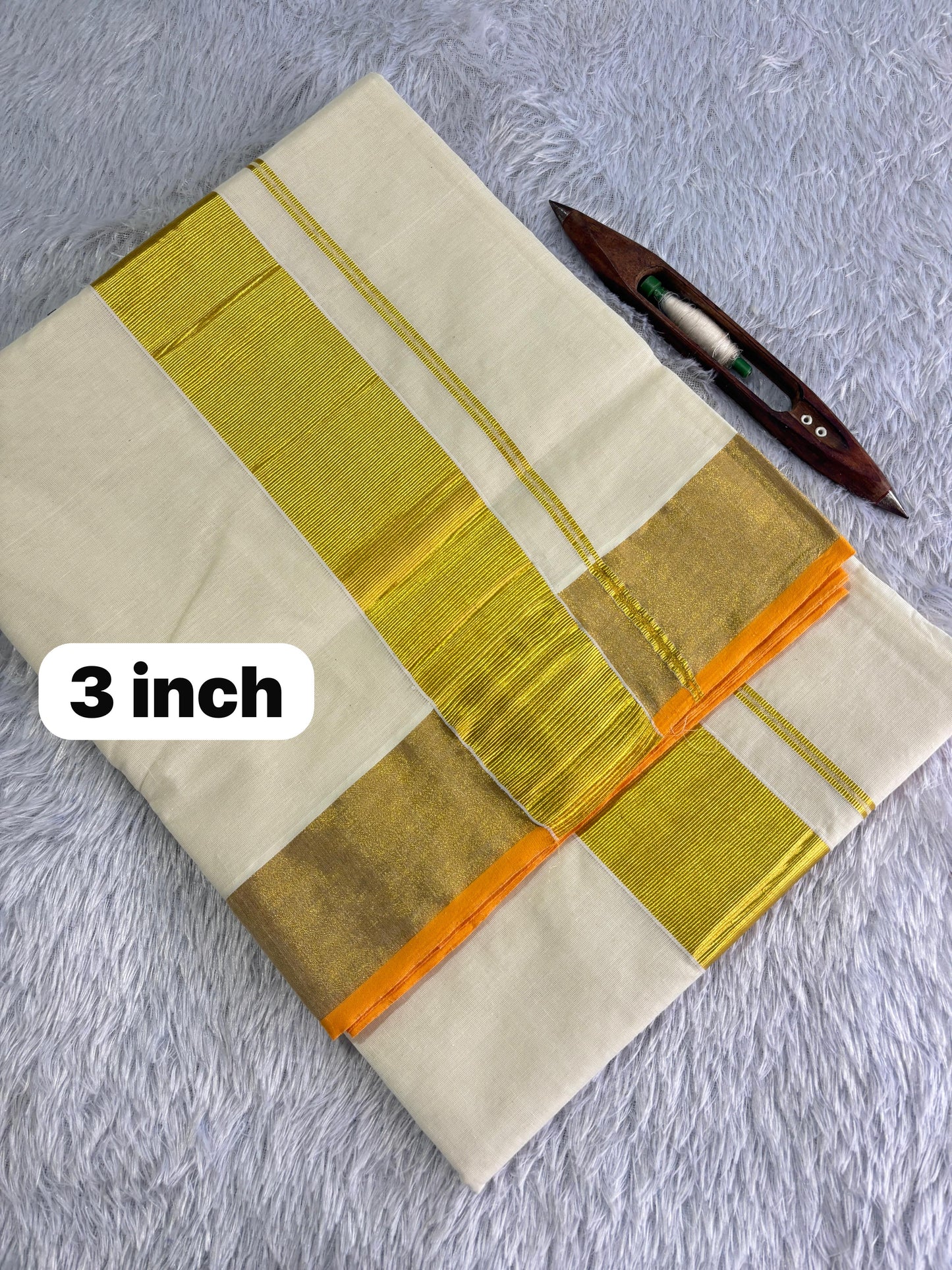 Balaramapuram Handloom-Inspired Plain Cotton Kasavu Saree – Grace Rooted in Tradition