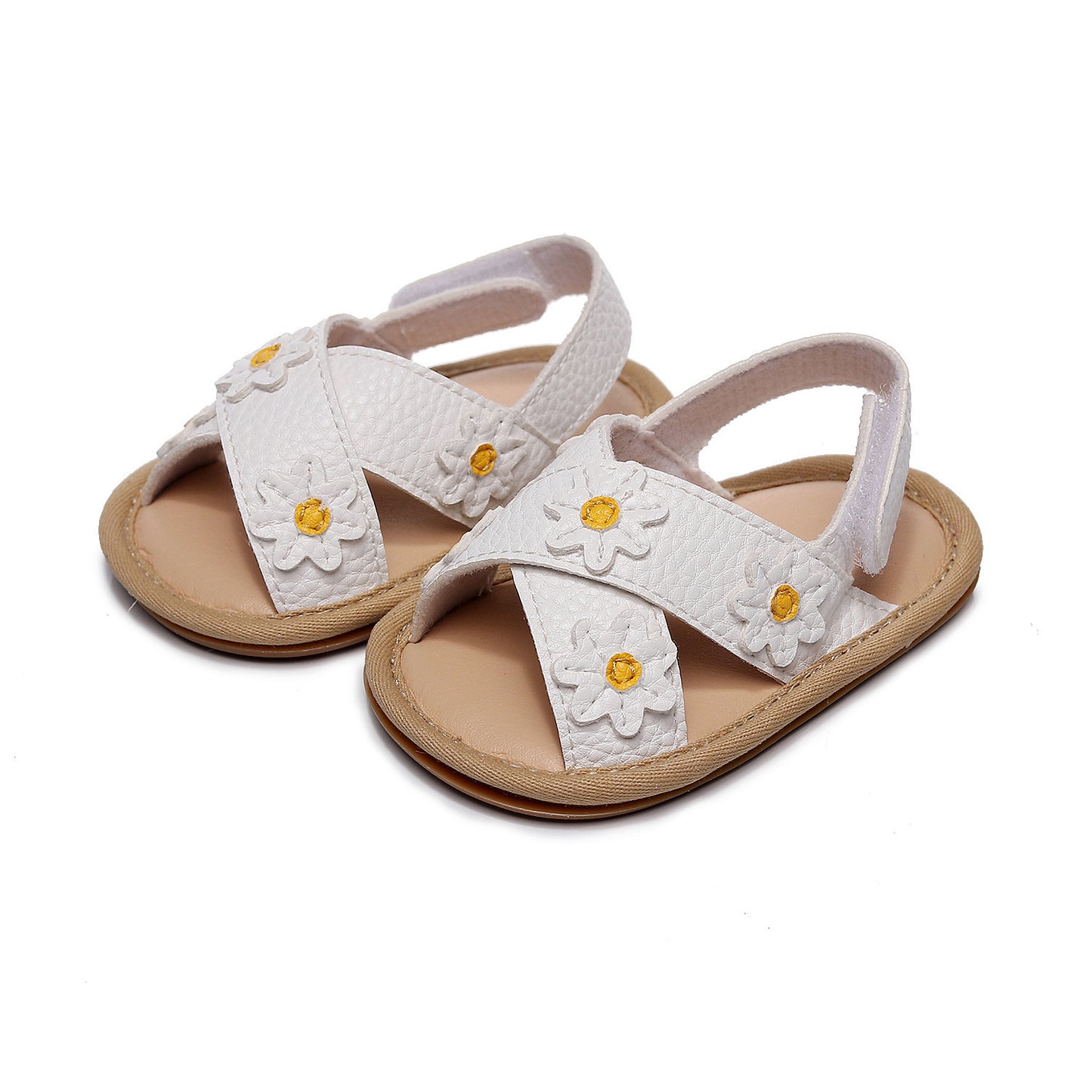 Girls' Sandals With Cross Strap Floral