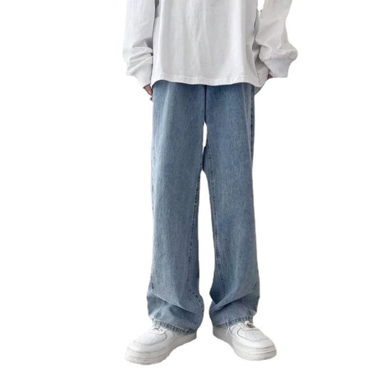 INS Hong Kong Style Loose Straight Mop Wide Leg