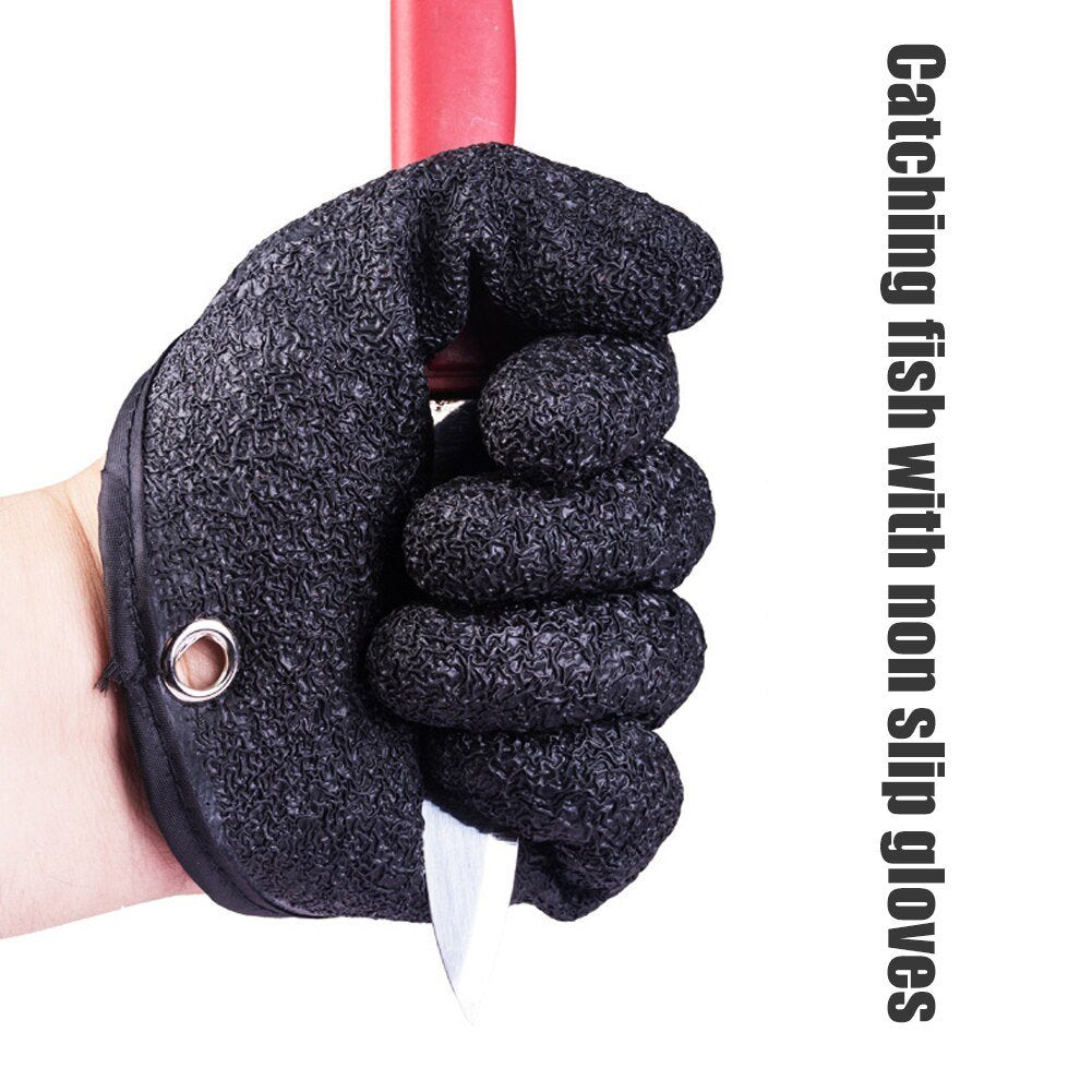 Professional Anti-Slip Fishing Gloves – Puncture & Cut Resistant – Left/Right Hand – Latex Grip for Catching Fish, Hunting & Outdoor Use
