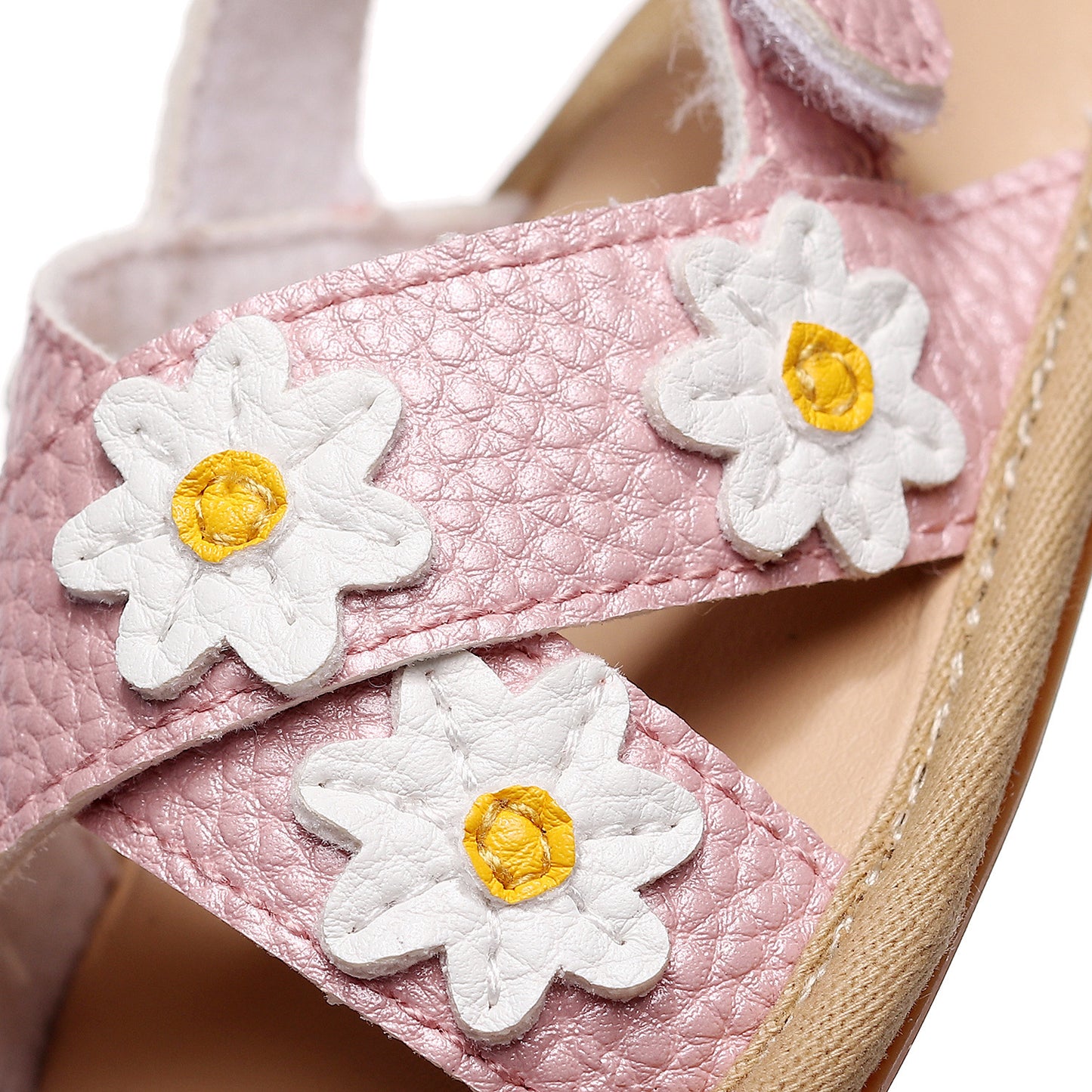 Girls' Sandals With Cross Strap Floral