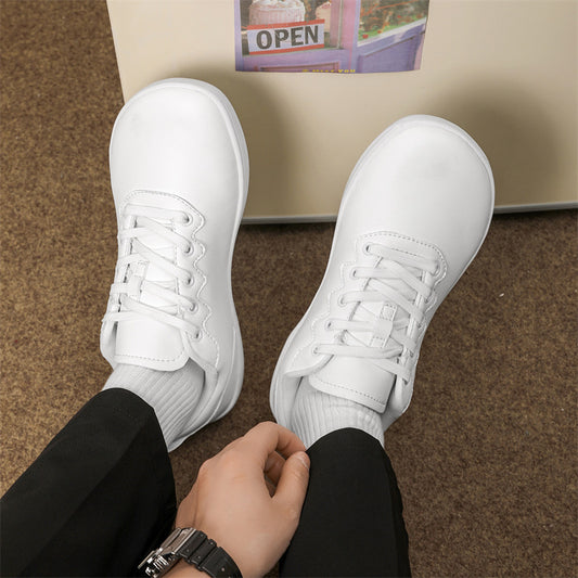 Outdoor Sneakers Low-top Lace-up Leather Surface Casual Shoes