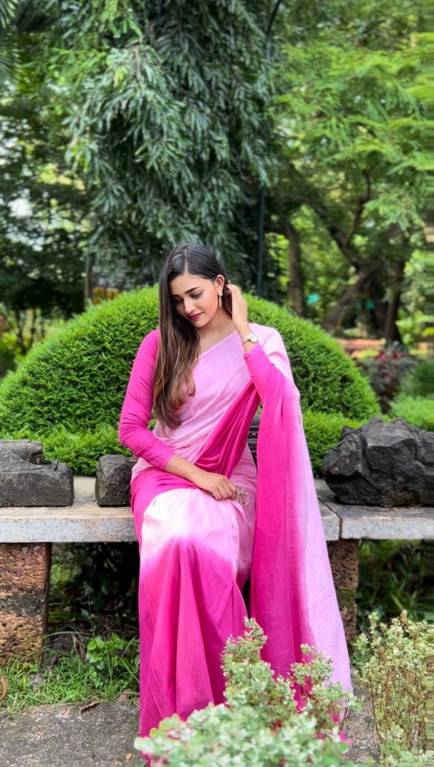 Premium Pink Cotton Saree – 6.25 Mtrs | Elegant & Comfortable