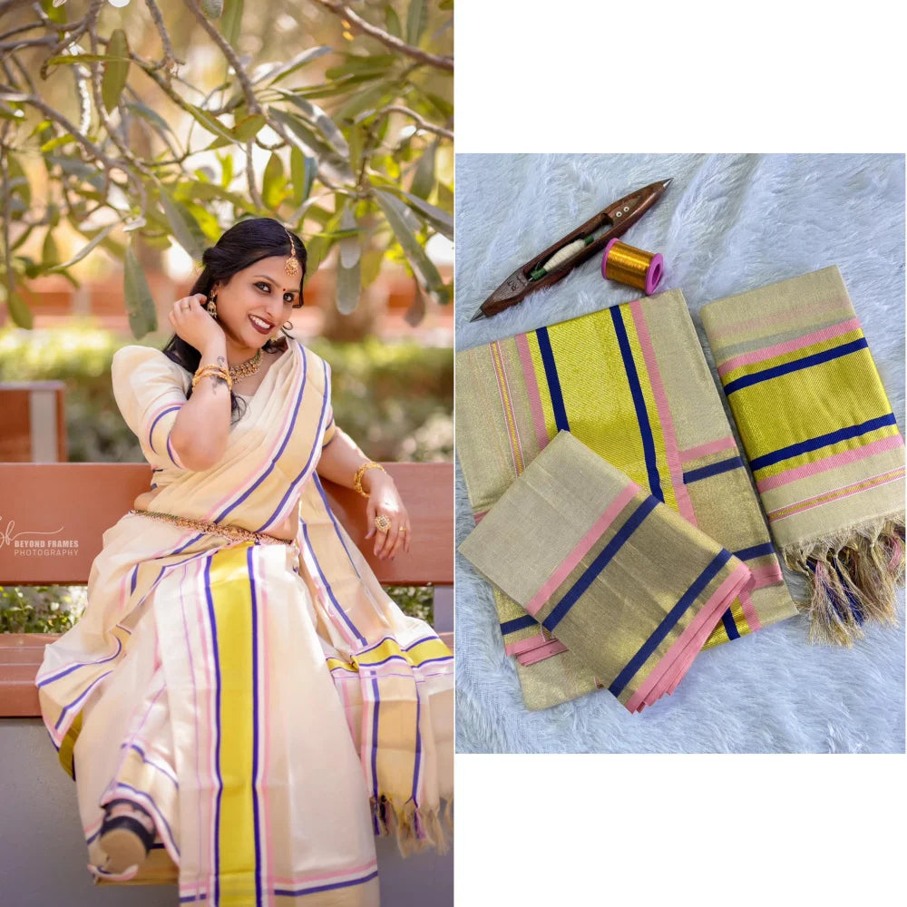 Premium Handloom Shade Tissue Fabric – 2.80 x 2 Meters (VH1001E)