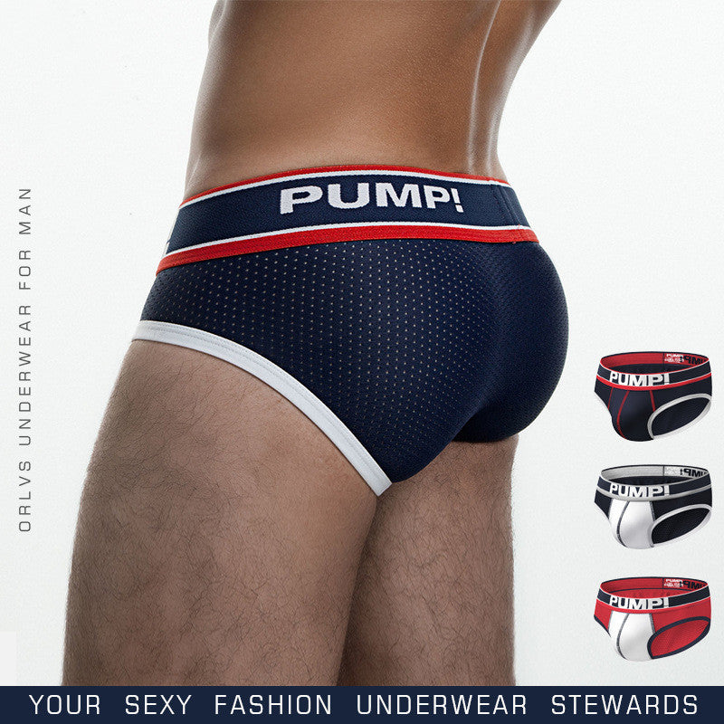 Low Waist Mesh Men's Underwear Breathable Briefs