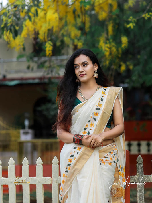 Premium Quality Cotton Saree – 6.25 Meters(VH1025)