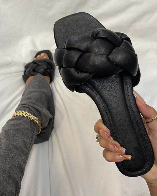 Sponge Woven Slippers Sandals Summer Women's Sandals