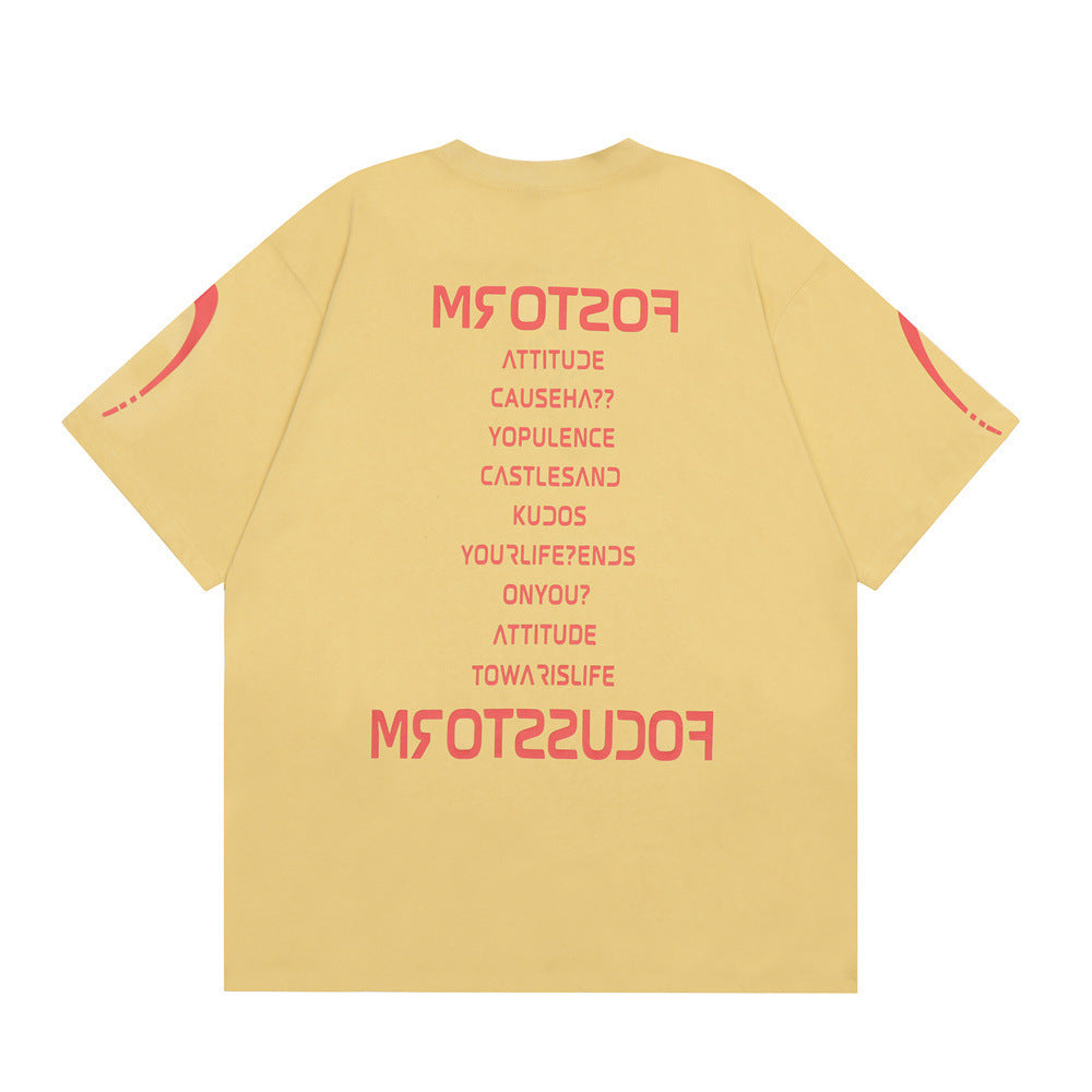 Fashion Letter Cotton T-shirt Summer Men