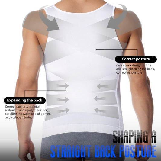 140D Men's Body Shapers Fitness Vest Sports Body