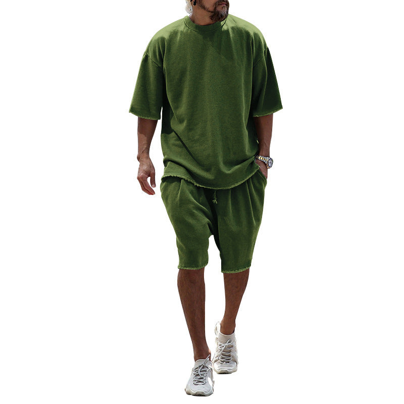 Large Size Casual Men's Suit Loose Short Sleeve