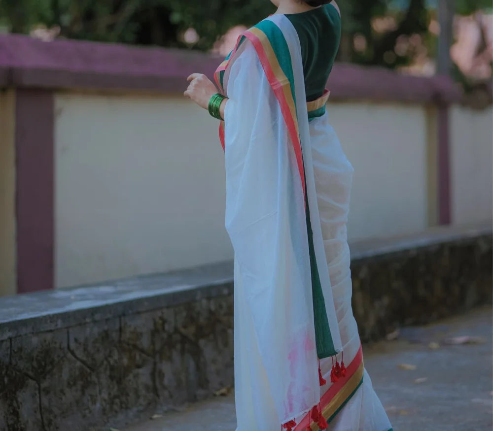 Premium Mul Mul Cotton Saree – Lightweight & Elegant Daily Wear