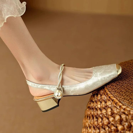 New Chinese Style Fairy Style Outer Wear Closed Toe Fashion Sandals For Women