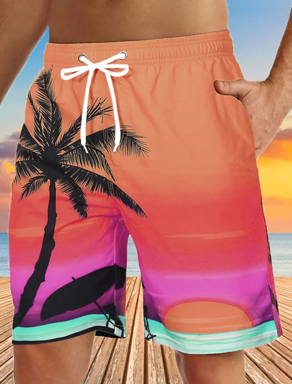 Men's Beach Pants Summer Cool Quick-drying Loose Big Panties