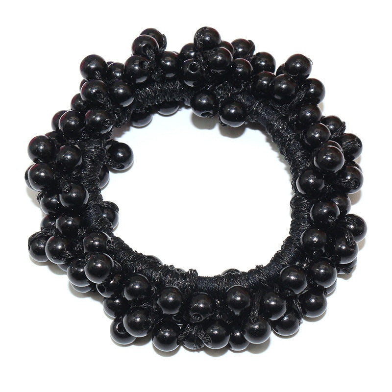 Handmade Crochet Rubber Band Hair Tie Pearl