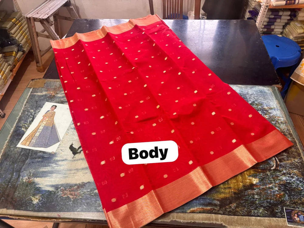 Premium Red Tissue Saree – 6.25 Meters | Velocentra Hub