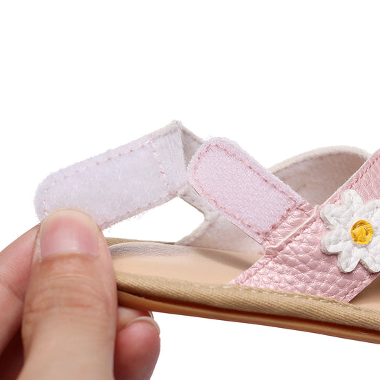 Girls' Sandals With Cross Strap Floral