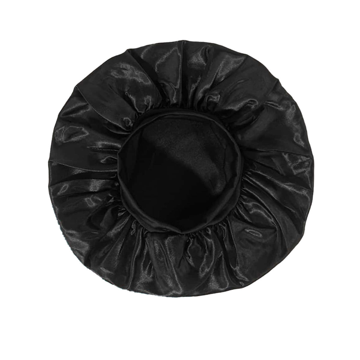 Classic Solid Color Fashion Satin Wide Brim Nightcap