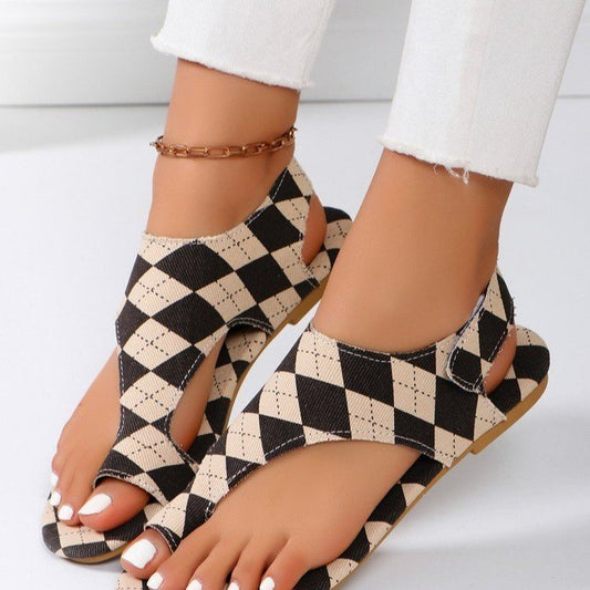 Women's Fashion Velcro Hollow Peep Toe Shoes