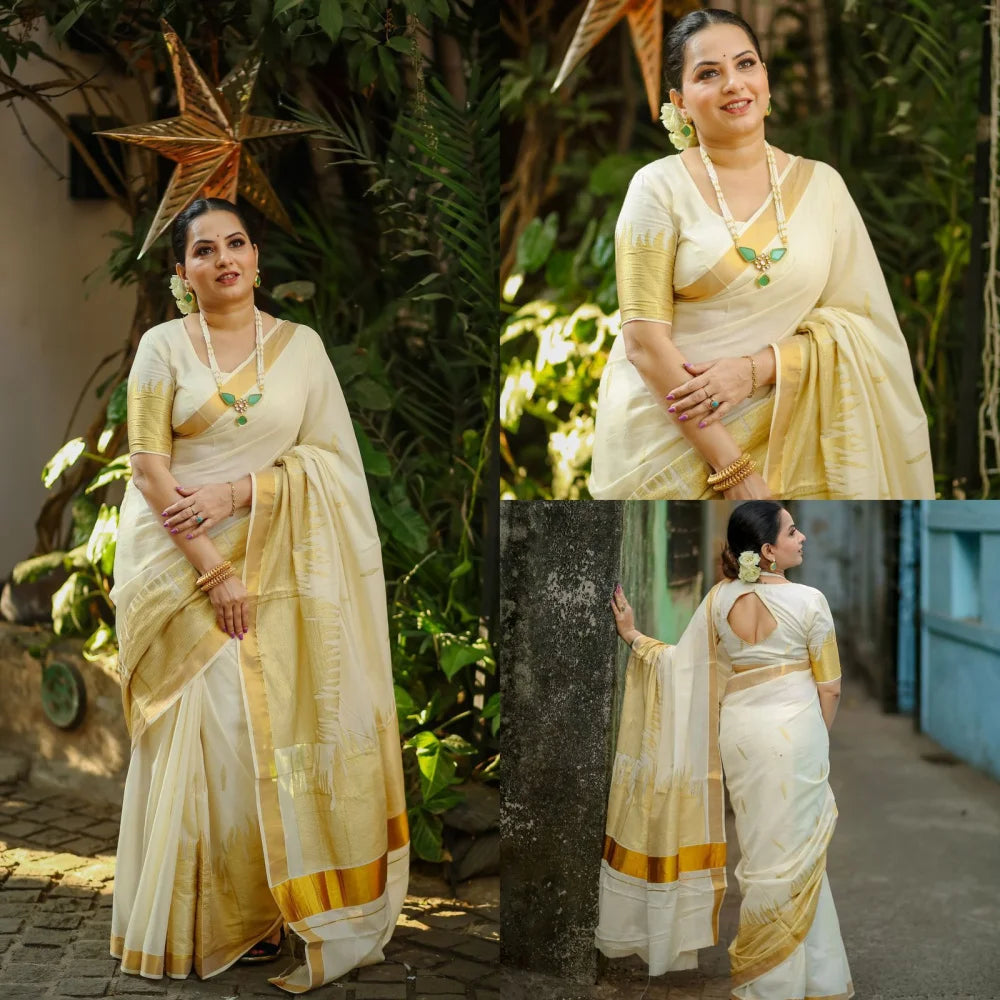 Premium Kerala Cotton Saree(VH1041)