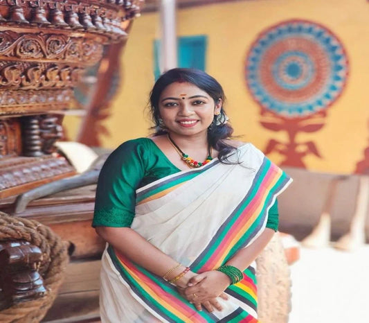 Premium Cotton Kerala Saree(VH1010)