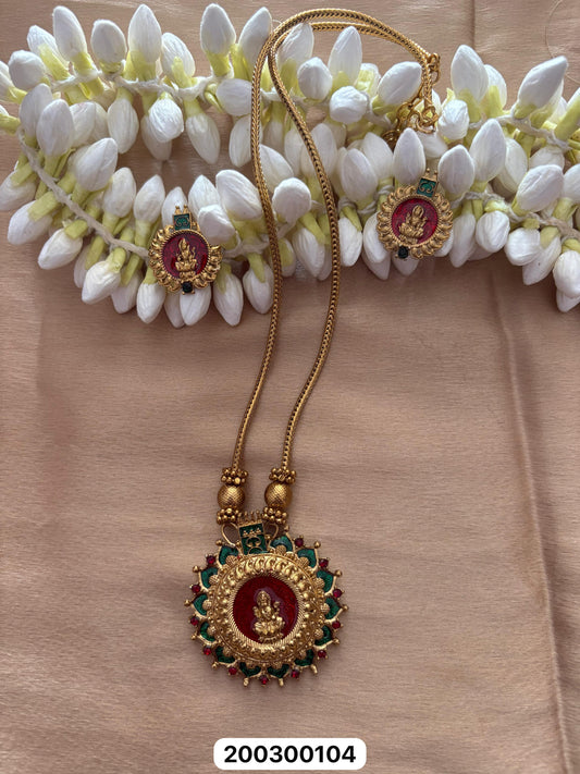 Lakshmi Necklace – Matte Gold Finish (VHWG)