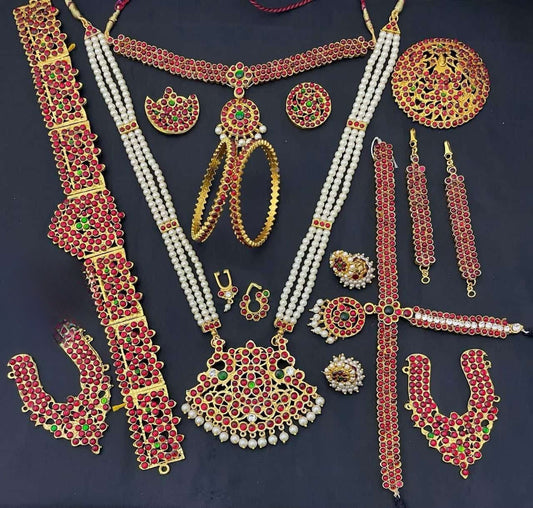Bharatanatyam Full Jewelry Set – Grace Meets Tradition