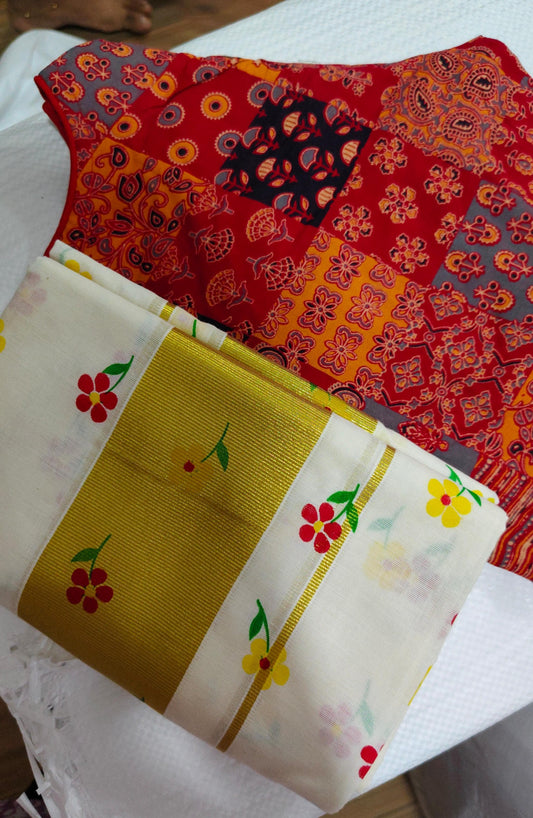 Ready-Made Cotton Blouse – Elegant Fit for Traditional Wear