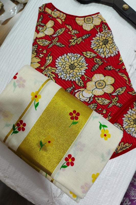 Ready-Made Cotton Blouse – Elegant Fit for Traditional Wear