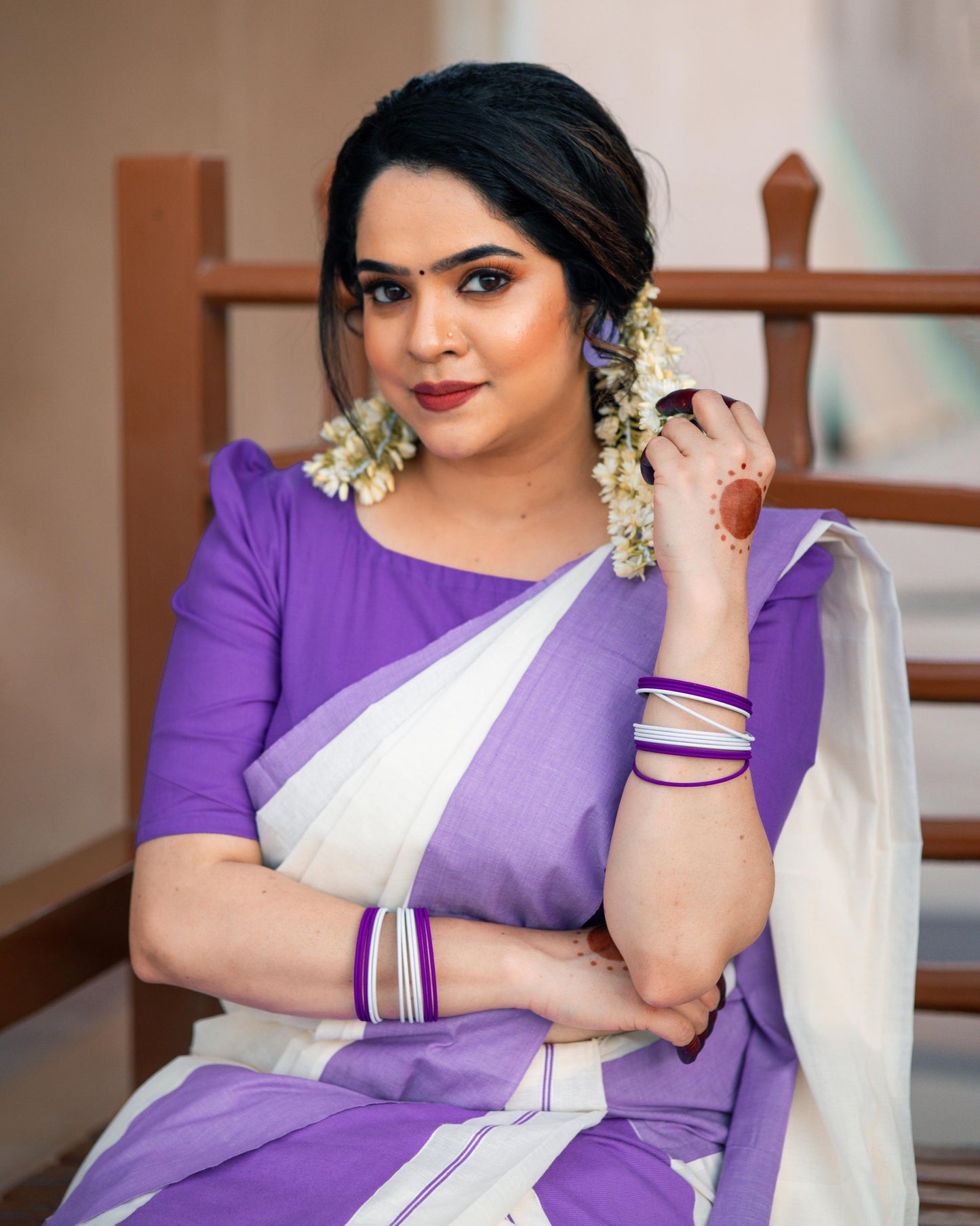 Big Kattikara Set Mundu – Turquoise Cotton | Traditional Kerala Wear