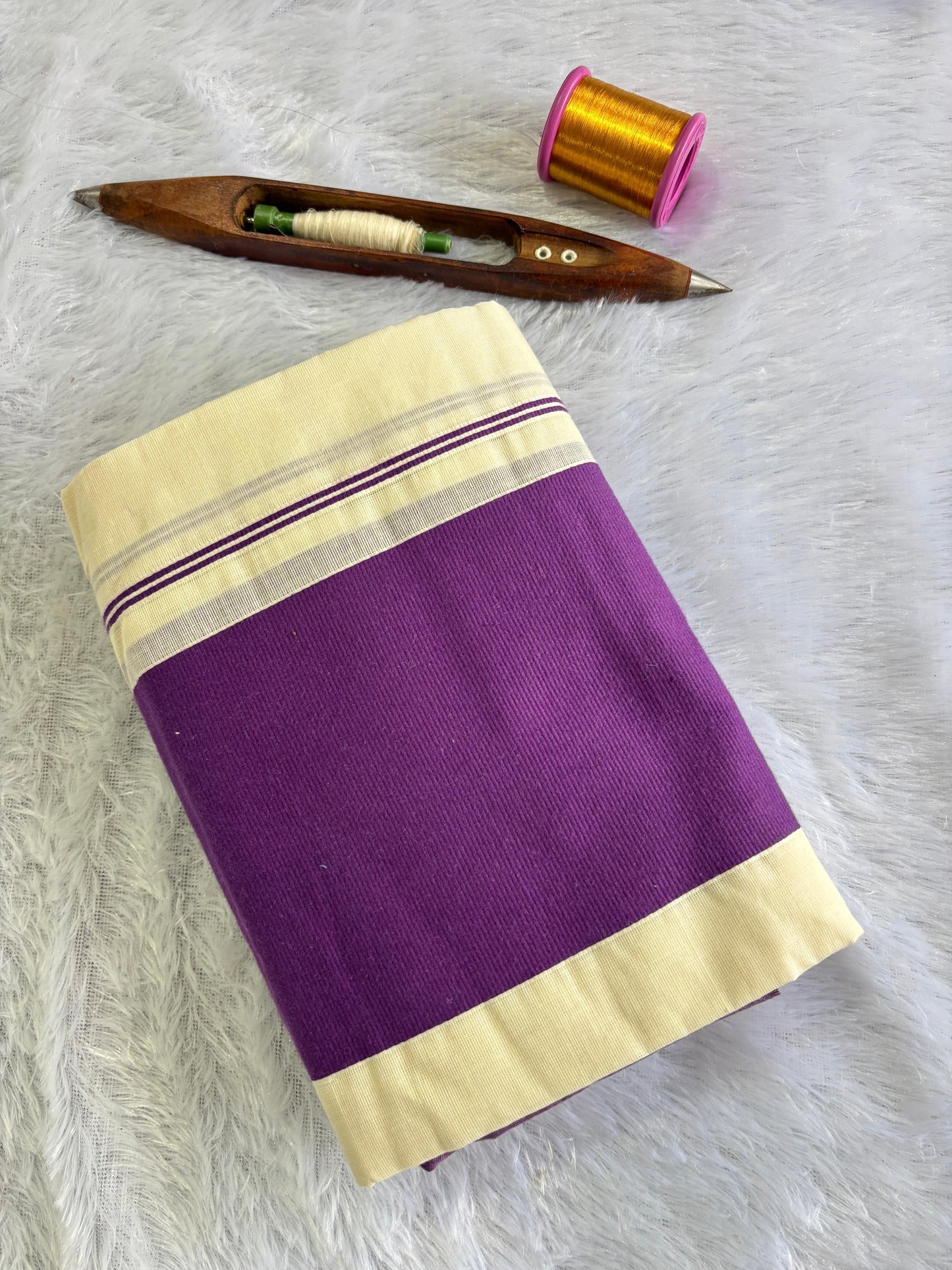 Big Kattikara Set Mundu – Turquoise Cotton | Traditional Kerala Wear
