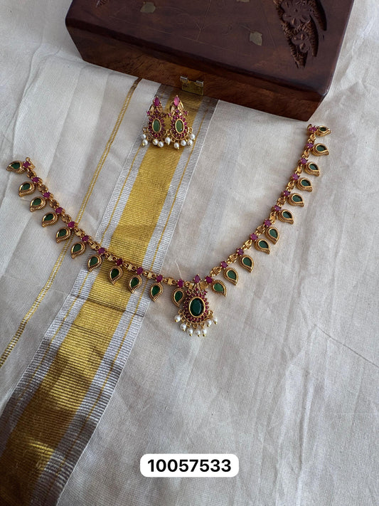 Arati Podi Inspired Necklace – A Tribute to Timeless Tradition