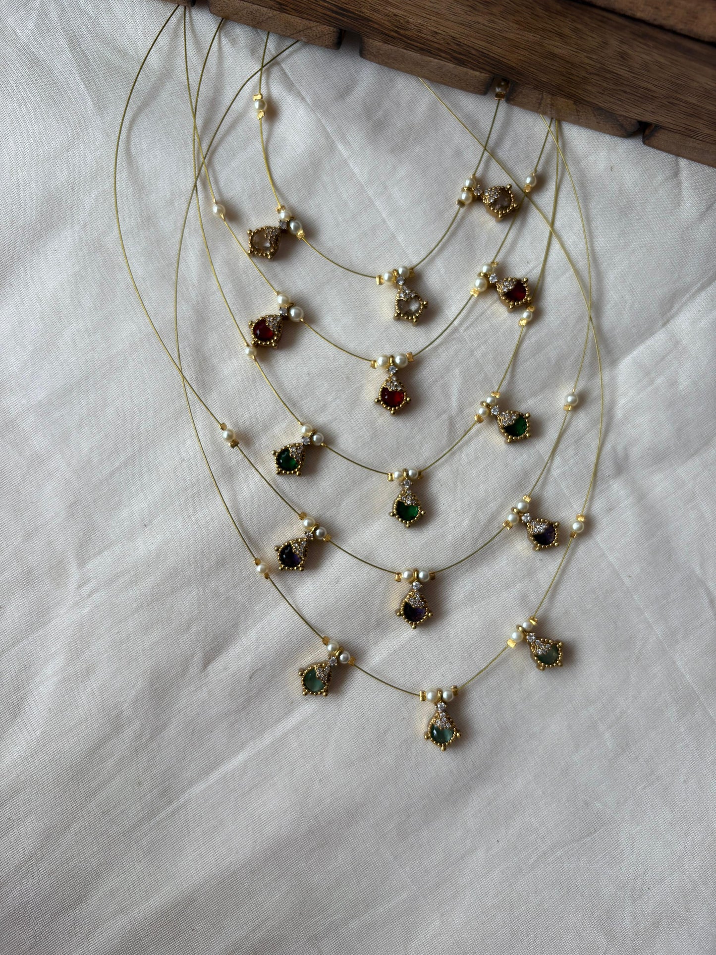 Colour Pendant with Invisible Chain – Elegant Simplicity, Everyday Glam