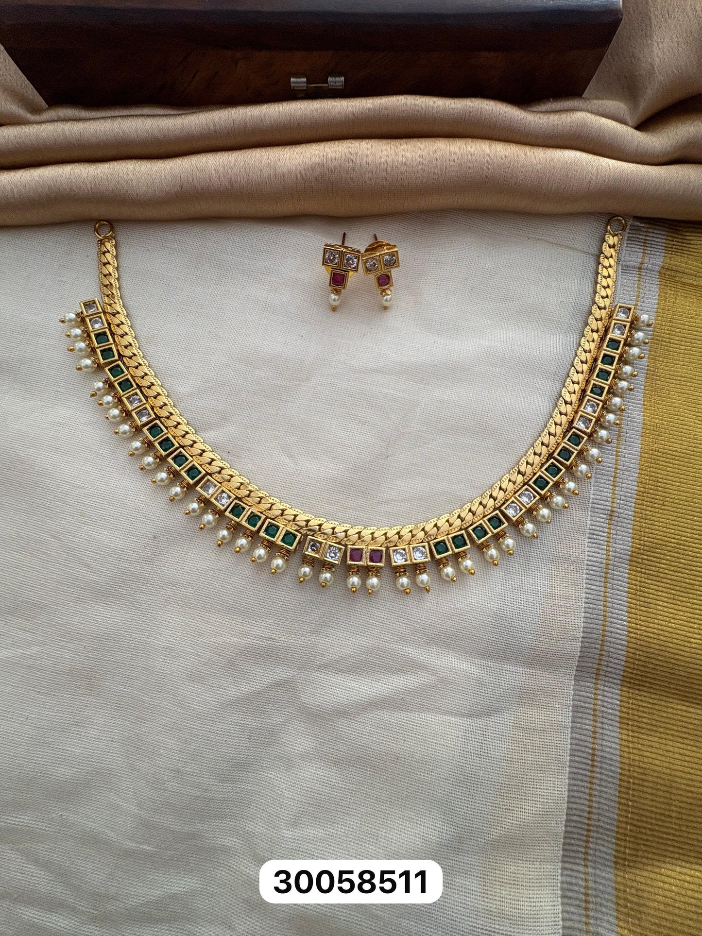 Karishma Necklace – Matte Gold Finish