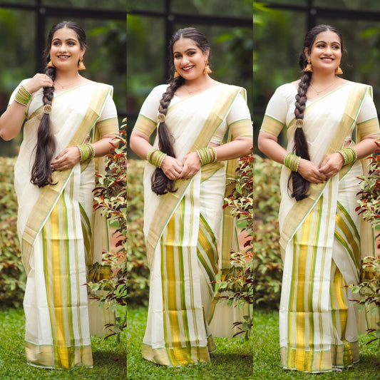 Manve Premium Kara Kasavu Set Mundu – Cotton