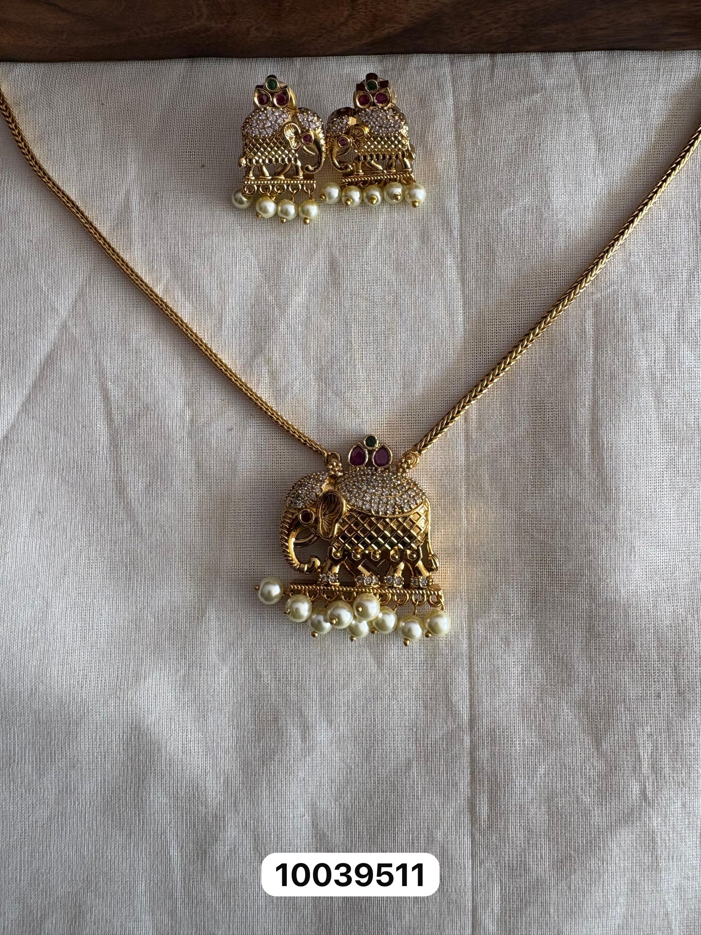 Elephant Design Matte Gold Neck Set – Ethnic Jewellery | Velocentra Hub UK