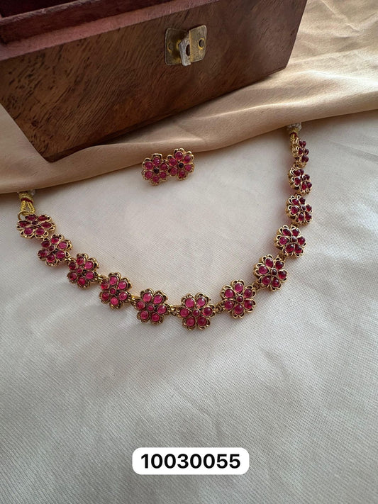 Dayza Matte Gold Necklace – Elegant Ethnic Jewellery | Velocentra Hub UK